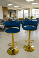 Adjustable Gold Base Barstool