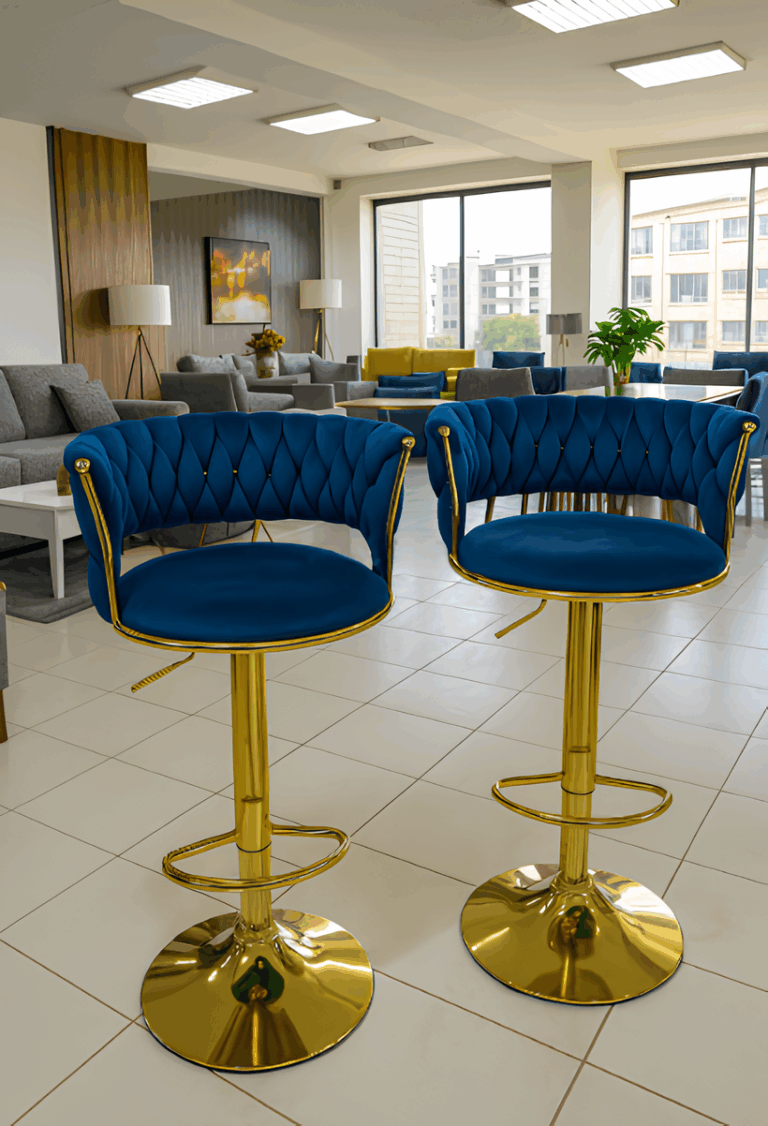 Adjustable Gold Base Barstool
